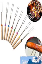 Stainless Steel BBQ Marshmallow Roasting Sticks Extending Roaster Telescoping YD04548390910