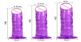 Skin Feeling Realistic Dildo Oversized Penis Crystal Simulation with Suction Cup Sex Toys for Woman Strapon Female Masturbation8995284