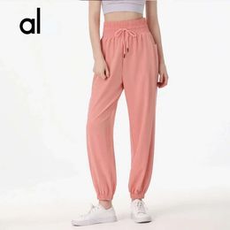 Lu Align Pant Lemon Running Sports AL Casual Women's Quick Dry Yoga Leggings Loose and Breathable Fiess Dance Pants Gym Jogger Sports
