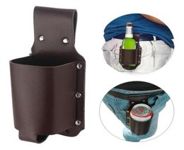 Leather Beer Belt Mountaineering Outdoor Bottle Holster Waist Bag 3jj08 Bags228c6646149