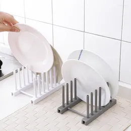 Kitchen Storage Organizer Pot Lid Rack Plastics Spoon Holder Shelf Cooking Dish Pan Cover Stand Accessories Novel Gadgets