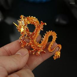 Brooches Chinese Style Enamel Flying Dragon For Women Men 2024 Zodiac Year Clothes Suit Brooch Pins Jewellery Accessory