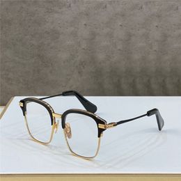 New fashion design men optical glasses TYPOGRAPH K gold square frame vintage simple style transparent eyewear top quality clear le2542