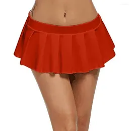 Skirts Pleated Skirt Party Sexy Cosplay College Style Solid Color Fashionable Girl Mini Simple Female