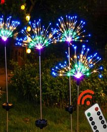 DIY Fireworks Solar String lights 8 Modes 90120150 LED Solar Lamp For Outdoor Garden Decoration Bouquet Christmas Festive Fairy 1283430