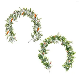 Decorative Flowers Easter Garland Vine String Ornament Spring Floral Seasonal Decoration For Festival Party Wedding Patio Home