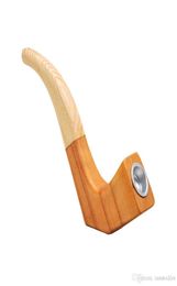 HoneyPuff Creative Handmade Natural Wood Smoking Pipe 113MM With Smoke Bowl Mix Colour Pocket Size7811200