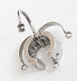 Stealth Lock Stainless Steel Heavy Scrotum Pendant Ball Stretchers Scrotum Testicle Lock Cock Ring Men CBT Penis Ring S0783958910