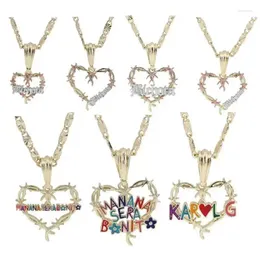 Pendant Necklaces 14k Gold-plated Manana Sera Bonito Hit Singer Karol G Glam Punk Gothic Alloy Gift Heart-shaped Necklace For Fans