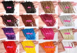 New Shanghair 28 Inch Zizi Braids Crochet Box Coloured Synthetic Hair Extensions Pure Black Brown Pink Blue BS09Q7190905