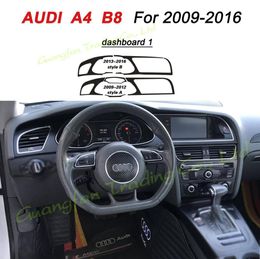 For A4 B8 2009-2016 Interior Central Control Panel Door Handle 3D 5D Carbon Fiber Stickers Decals Car styling Accessorie6976983