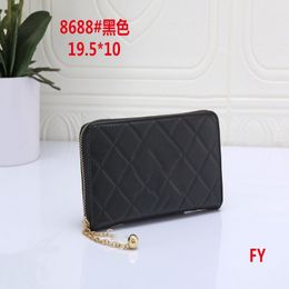 Designer Wallet A Quality PU Leather Mens Credit Card Holder Multiple Womens Wallets purse #8688 Quilted Double 20CM notecase202r