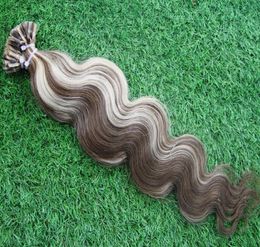 100g Body Wave Remy Double Drawn U Tip Human Hair Extension P8613 Keratin Bond Stick Tip Hair8846448