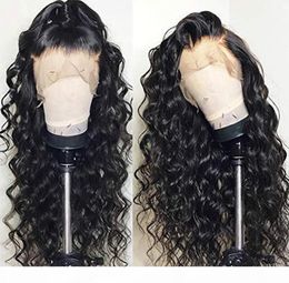 Full Lace Human Hair Wigs Brazilian Deep Wave Virgin Human Hair Cheap Wigs For Women Lace Front Wig6099584