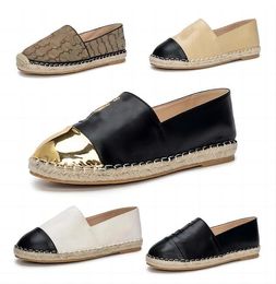 Luxury Shoes For Women Designer Loafers Woman Sandals Espadrilles Autumn Slides ladies flat Beach Half Slippers fashion female Fisherman canvas shoe