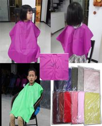 New kid child salon waterproof hair cut hairdressing barbers cape gown cloth kids baby hair capes top quality dc7259134110