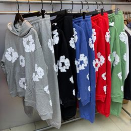 Tasarımcı Erkekler Takipler Yüksek Kaliteli Hoodies Pantolon Kadın Mans Denim Tear Pamuk Çelenk Sweatshirt Unisex Büyük Boy Hoodie Erkek Moda Çok Çarşamba Takipleri