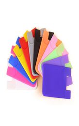 3M Double Pocket Elastic Stretch Silicone Cell Phone ID Credit Card Holder Sticker Universal Wallet Case5278734