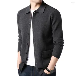 Men's Sweaters Men Sweater Coat Cardigan Slim Fit Thermal Knitted Fall Spring For Daily Wear