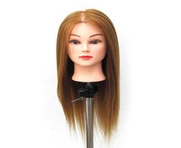 24quot 100 Synthetic Hair Hairdressing Cosmetology Mannequin Manikin Training Head Model With wig Clamp 2616344