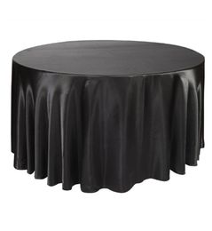 275cm Round Satin Tablecloth Table Cover for Wedding Party Table Cloth Restaurant Banquet Decorations8927574