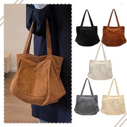 Evening Bags Women Fashion Tote Bag Versatile Corduroy Lightweight Multi Pocket Satchel Hobo Commuting