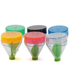 The latest smoking 50MM size Colour multicolor wind leaf plastic material funnel style smoking set smoke grinder Support customize1112747