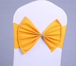 Textiles Home Garden Drop Delivery 2021 Fashion Elastic Organza Chair Covers Sashes Band Wedding Bow Tie Backs Props Bowknot Spand8732210