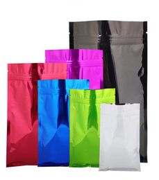 8x12 cm 7 Colors Zipper Food Storage Bags Resealable Poly 200pcs Plastic Packaging Pouch Reclosable Smell Proof Polybags for Snack5897419