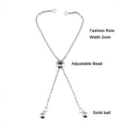 100% Stainless Steel Birthstone Slider Slide Extender Chain For Necklace Bracelet Adjustable Slider Clasp Chain In Jewellery 10pcs267C