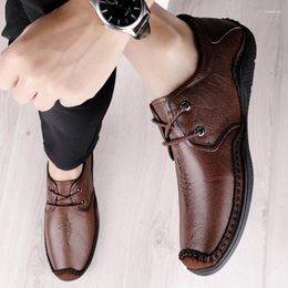 Casual Shoes Men Genuine Leather Breathable Business Formal Dress Slip-On Male Loafers Zapatillas De Hombre