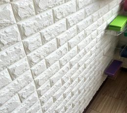 PE Foam 10pc 3D Brick Wall Stickers Selfadhesive Wallpaper Decor Foam Waterproof Wall Covering Wallpaper for Kids Living Room DIY6263765