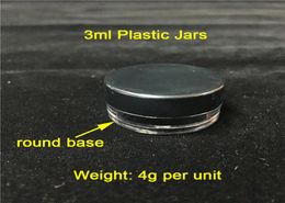 Cheap 3ML3G Black Lids Plastic Containers Smoke Jars Whole Plastic Wax Containers On To World Wide4700152
