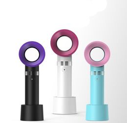 Zero9 USB Bladeless Fan Rechargeable Portable Handheld Mini Cooler No Leaf Handy With 3 Speed Level LED Indicator MQ202380184