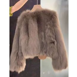 Integrated For Haining Jacket Women's Short 2023 Autumn/Winter New Style Imitation Fox Fur Fashion, Reducing Age And Small Stature 2021