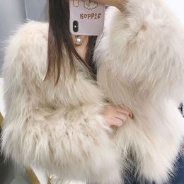 Coat, Women's Woven Raccoon Short Winter Korean Version, Haining Young Fashionable Fox Fur Coat 9997