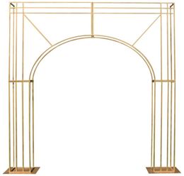 Party Decoration Custom Rectangular Arch gold Metal Floral Frame Wedding Backdrops Stands4529225