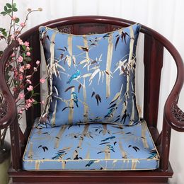 Luxury Thick Sofa Chair Armrest Pad Seat Cushion Lumbar Pillow Back Cushion High End Floral Chinese Silk Chair Cushions Home Decor1896