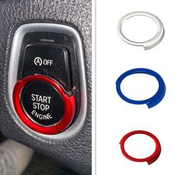 Car Interior Start Stop Engine Button Frame Ring Stickers Trim Fit For BMW 1 2 3 X1 X3 X5 X6 series F20 F21 F30 F48 F25 F15 F16 Au9004151