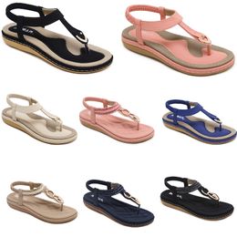 2024 summer women shoes Sandals low heels Mesh surface Leisure Mom Black white large size 35-42 J28-1 GAI