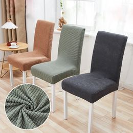 4 pcs / 6 pcs Chair Cover Polyester Fiber Elastic Stool Cover el Restaurant Chair Antifouling Cover 240304