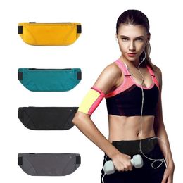 Waist Bags IKE MARTI Running Packs Women Men Spors Fanny Bag Pack Belt Male Portable Phone Elastic Gym Banana233D