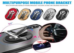 Phone Mounts Multipurpose Mobile Holder 360 Degree Car Air Vent Grip Mount Stand Rotation Magnetic Finger Ring Bracket4297354