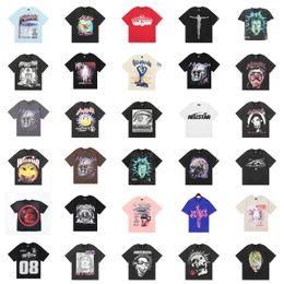 Hellstar Shirt Rappe Mens Women Tshirt Rapper Washed Heavy Craft Unisex Short Sleeve Top High Street Retro Hell T-Shirt Designers Tees 1674