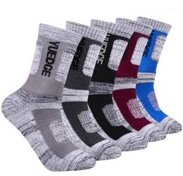 Sports Socks YUEDGE Brand High Quality 5 Pairs Men Wicking Cushion Outdoor Sport For Hiking Walking Running Climbing Backpacking S6449448