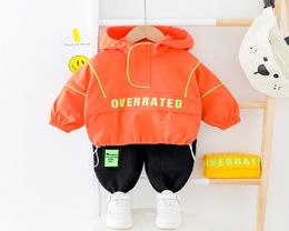 Kids Boy Clothes For Toddler Girl Fashion Casual Hooded Infant Baby Set Spring Letter Clothing Tracksuit 1 2 3 4 Years 2009282547573