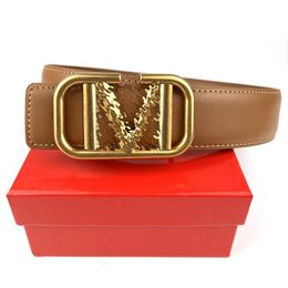 Luxury Women's Genuine Leather Belt Designer Belt Men's Fashion Belt Gold Knot Buckle Belt Thin Fit Dress Jeans