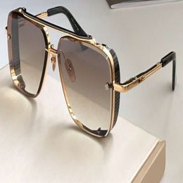 Square Sunglasses Gold Brown Shaded Gafas de sol Sun Glasses Men Sunglasses uv 400 Protection Eyewear New with box309J