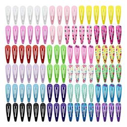 Hair Clips & Barrettes L93F 100 Pcs pack Cute Girls Hairpin Baby Kids Headwear Child Snap-on Clip Head Accessories Gifts247b