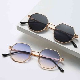 Luxury Square Sunglasses Men Women Fashion Small Frame Polygon Sun Glasses Metal Vintage Retro Brand Octagon Gafas De Sol Y220624286f